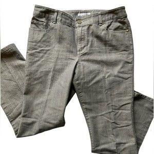 Chicos Platinum jeans Ultimate Fit slim leg Chicos size 2 shimmer fabric glam